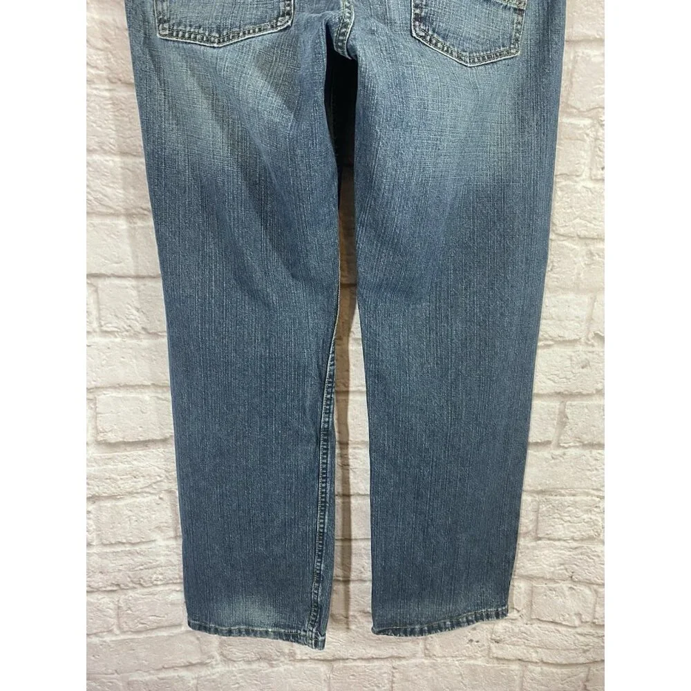 Vintage NAUTICA Jeans Mens‎ 36x34 Blue Denim LOOSE Baggy Faded Washout Whiskered